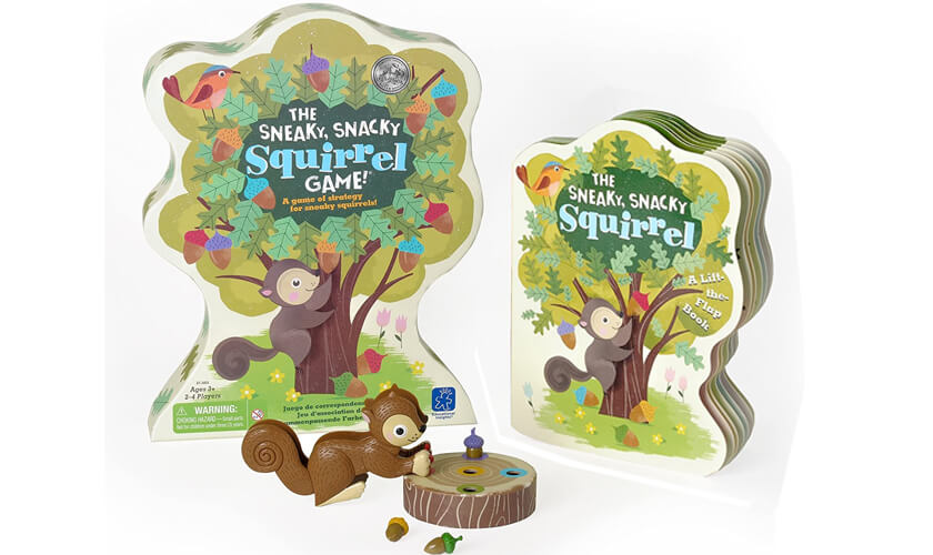 Snacky Squirrel Game and Board Book Combo