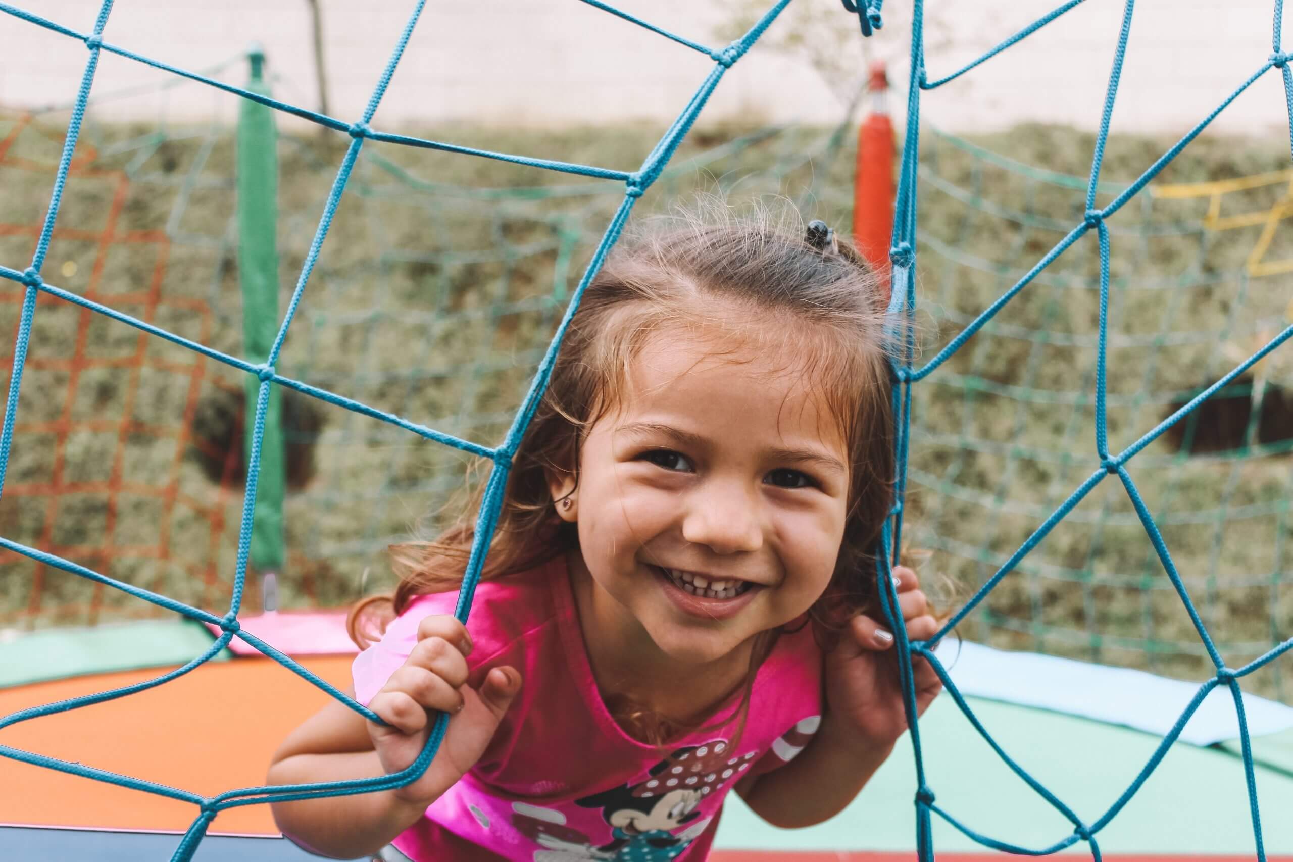 little girl playing