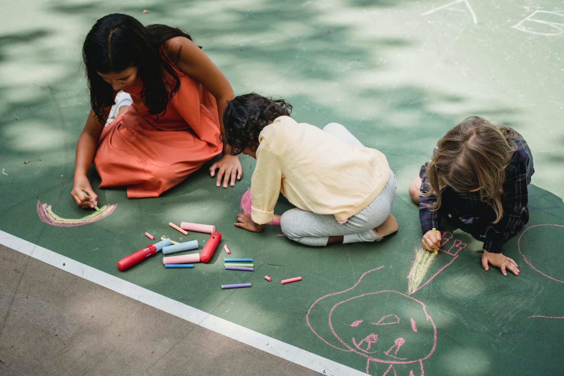 sidewalk chalk for motor skills